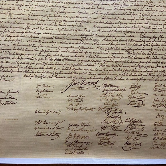 Declaration of Independence Canvas Poster - Picture 3 of 5